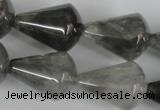 CCQ340 15.5 inches 18*25mm teardrop cloudy quartz beads wholesale