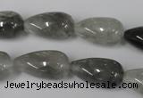 CCQ342 15.5 inches 12*22mm teardrop cloudy quartz beads wholesale