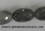 CCQ352 15.5 inches 18*25mm faceted rice cloudy quartz beads wholesale