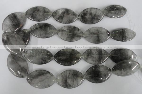 CCQ405 15.5 inches 25*40mm marquise cloudy quartz beads wholesale