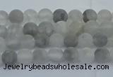 CCQ560 15.5 inches 4mm round matte cloudy quartz beads wholesale