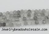 CCQ57 15.5 inches 4mm faceted round cloudy quartz beads wholesale