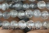 CCQ580 15.5 inches 4mm faceted round cloudy quartz beads wholesale