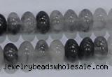 CCQ69 15.5 inches 7*12mm rondelle cloudy quartz beads wholesale