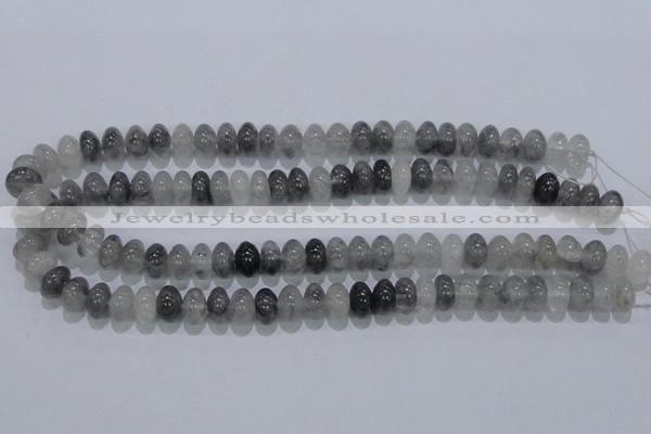 CCQ69 15.5 inches 7*12mm rondelle cloudy quartz beads wholesale