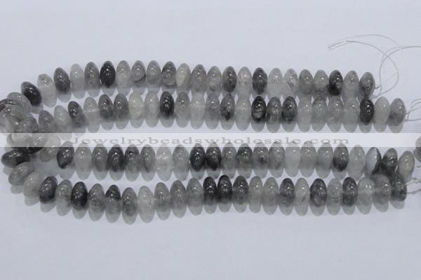 CCQ70 15.5 inches 8*14mm rondelle cloudy quartz beads wholesale