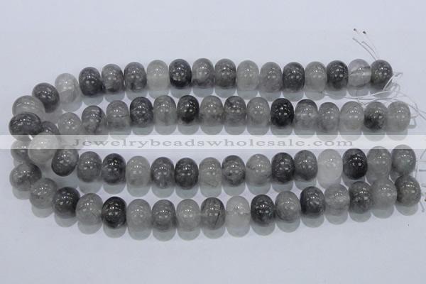 CCQ71 15.5 inches 12*16mm rondelle cloudy quartz beads wholesale