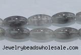 CCQ81 15.5 inches 8*16mm rice cloudy quartz beads wholesale