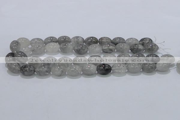 CCQ82 15.5 inches 13*18mm rice cloudy quartz beads wholesale