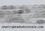 CCQ88 15.5 inches 4*7mm faceted rice cloudy quartz beads wholesale