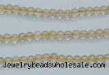 CCR01 15.5 inches 4mm round natural citrine gemstone beads wholesale