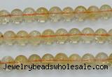 CCR02 15.5 inches 7mm round natural citrine gemstone beads wholesale