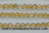 CCR03 15.5 inches 6mm faceted round natural citrine gemstone beads