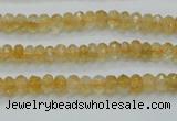 CCR07 15.5 inches 4*6mm faceted rondelle natural citrine gemstone beads