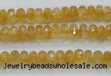 CCR08 15.5 inches 5*8mm faceted rondelle natural citrine gemstone beads