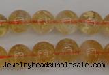 CCR167 15.5 inches 10mm round natural citrine beads wholesale