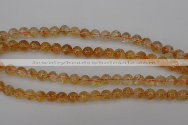 CCR167 15.5 inches 10mm round natural citrine beads wholesale