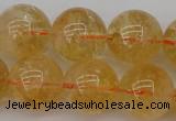 CCR169 15.5 inches 14mm round natural citrine beads wholesale