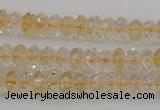 CCR172 15.5 inches 4*6mm faceted rondelle natural citrine beads