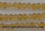 CCR173 15.5 inches 4*6mm faceted rondelle natural citrine beads