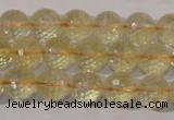 CCR203 15.5 inches 10mm faceted round natural citrine gemstone beads