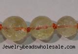 CCR210 15.5 inches 6mm - 14mm faceted round natural citrine beads