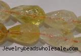 CCR212 15.5 inches 13*18mm faceted teardrop citrine gemstone beads