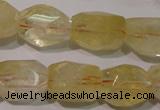 CCR215 15.5 inches 15*20mm faceted nuggets natural citrine beads