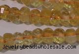 CCR225 15.5 inches 4*6mm faceted rondelle natural citrine beads