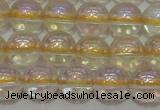 CCR301 15.5 inches 6mm round AB-color natural citrine beads