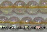 CCR302 15.5 inches 8mm round AB-color natural citrine beads