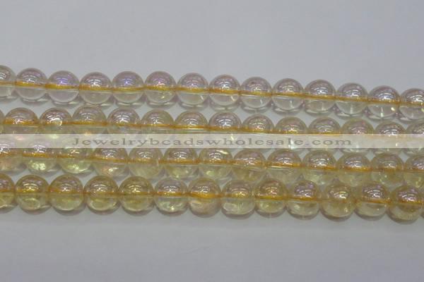 CCR303 15.5 inches 10mm round AB-color natural citrine beads