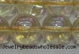 CCR304 15.5 inches 12mm round AB-color natural citrine beads