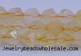 CCR311 15.5 inches 6mm faceted nuggets citrine gemstone beads