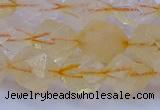 CCR314 15.5 inches 12mm faceted nuggets citrine gemstone beads