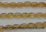 CCR32 15.5 inches 6*8mm faceted rice natural citrine gemstone beads