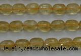 CCR33 15.5 inches 8*10mm faceted rice natural citrine gemstone beads