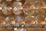 CCR335 15.5 inches 5*7mm faceted rondelle natural citrine beads