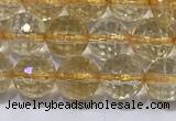 CCR338 15.5 inches 6mmm faceted round citrine gemstone beads