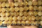 CCR358 15.5 inches 12mm faceted round citrine beads