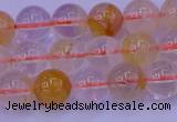 CCR362 15.5 inches 8mm round citrine beads wholesale