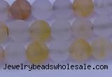 CCR371 15.5 inches 6mm round matte citrine beads wholesale