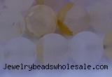 CCR374 15.5 inches 12mm round matte citrine beads wholesale