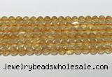 CCR379 15.5 inches 8mm round citrine gemstone beads wholesale