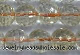 CCR392 15 inches 8mm faceted round citrine beads wholesale