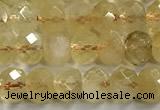 CCR397 15 inches 4*6mm faceted rondelle citrine beads