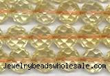 CCR398 15 inches 6mm faceted round citrine beads