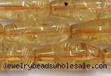 CCR405 15 inches 8*20mm teardrop citrine gemstone beads