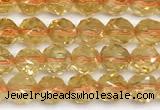 CCR415 15 inches 6mm faceted nuggets citrine beads