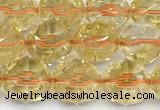 CCR417 15 inches 10mm faceted nuggets citrine beads